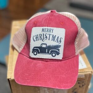 Merry Christmas Red Trucker Hat